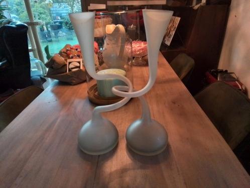 2 Gave Vazen, Huis en Inrichting, Woonaccessoires | Vazen, Zo goed als nieuw, Minder dan 50 cm, Glas, Ophalen of Verzenden