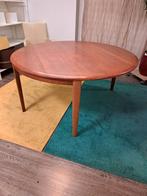 Vintage ronde tafel XL, Ophalen, Mid century modern, 150 tot 200 cm, Zo goed als nieuw