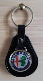ALFA ROMEO Sleutelhanger met logo . Zwart leer, Ophalen of Verzenden, Nieuw, Alfa Romeo