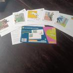 5 voorgefranceerde enveloppen met 5 Kuifje kaarten, 1980 tot heden, Nieuw, Ophalen of Verzenden, Prent