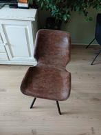 4  bruine leatherlook eetkamerstoelen te koop, Huis en Inrichting, Fauteuils, Ophalen, Zo goed als nieuw
