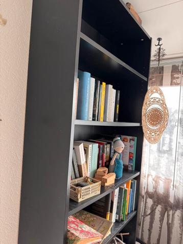 Ikea zwarte BilLy boekenkast 80x28x202 cm - afbeelding 2