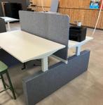 Dubbel bureau in hoogte verstelbaar (2x) 160 x 80cm, Ophalen, In hoogte verstelbaar, Zo goed als nieuw, Bureau