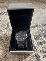 emporio armani horloge heren zwart, Overige merken, Staal, Gebruikt, Staal