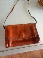 Oude leren schouder tas, Ophalen of Verzenden, Zo goed als nieuw, Bruin, Leer