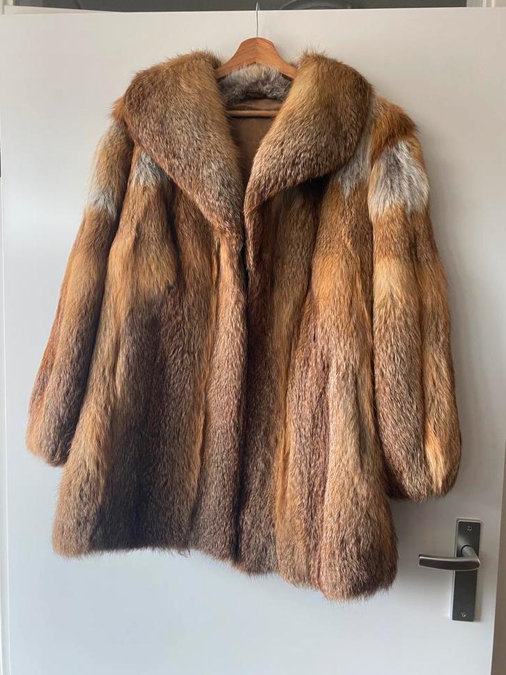 Kara bontjas vos, Kleding | Dames, Jassen | Winter, Zo goed als nieuw, Maat 42/44 (L), Bruin, Ophalen of Verzenden