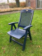 4 blauwe Hartman tuinstoelen, Prestige collectie, Ophalen, Gebruikt, Kunststof