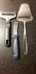 Kaasschaaf  kort of lang en smeermesje., Ophalen, Gebruikt, Rvs of Chroom