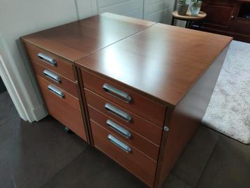 2x ladeblok Ikea Galant, midden bruin - afbeelding 4