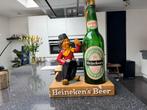 Vintage Heineken Reclame Display beeld, Ophalen, Reclamebord, Gebruikt, .