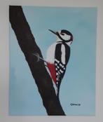 Schilderij op doek met acryl, zelf geschilderd, Sint/Kerst?, Antiek en Kunst, Ophalen