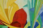 Zeer kleurig Drieluik C. Nijssen, Antiek en Kunst, Kunst | Schilderijen | Abstract, Ophalen of Verzenden