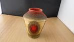 mooie vaas met roodtinten, Gebruikt, Overige kleuren, Aardewerk of Porselein, Ophalen of Verzenden