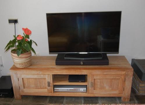 Teakhouten TV meubel, Huis en Inrichting, Kasten | Televisiemeubels, Gebruikt, Minder dan 100 cm, 150 tot 200 cm, 25 tot 50 cm