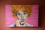 Pop Art Schilderij Jane Fonda op Pallet, Antiek en Kunst, Kunst | Schilderijen | Modern, Ophalen