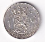 1 Gulden 1957 met krasje, Postzegels en Munten, Munten | Nederland, 1 gulden, Koningin Juliana, Verzenden, Zilver