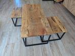 Mooie salontafel van mangohout (industrieel), Ophalen, 50 tot 100 cm, 50 tot 100 cm, Zo goed als nieuw