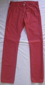 Hema chino maat 164 rozerood katoen met knoopsgatelastiek, Meisje, Zo goed als nieuw, Hema, Ophalen