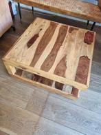 Sheesham Salontafel, Ophalen, 50 tot 100 cm, Vierkant, 50 tot 100 cm