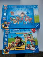 2 puzzels Paw patrol, 10 tot 50 stukjes, Ophalen of Verzenden, Zo goed als nieuw