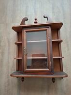 Vintage Wandkastje met Glazen Deur 45 bij 35 cm, Antiek en Kunst, Antiek | Meubels | Kasten, Ophalen of Verzenden