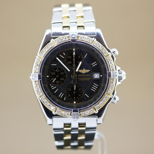 Breitling Crosswind Goud/Staal Diamant D13355, Sieraden, Tassen en Uiterlijk, Horloges | Heren, Zo goed als nieuw, Polshorloge