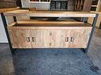 Dressoir van mangohout 175 cm lang, Huis en Inrichting, Kasten | Dressoirs, Ophalen, ., 150 tot 200 cm, .