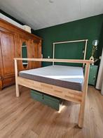 Ikea Gjora bed 140x200 + elektrische lattenbodems & matras, Huis en Inrichting, Slaapkamer | Bedden, Ophalen, Gebruikt, Beige