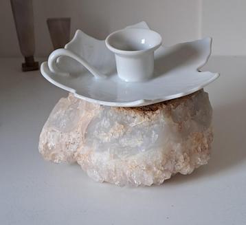 Apart leuk wit blakertje in de vorm van een eikenblad. beschikbaar voor biedingen