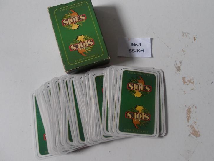 Sjoes bier speelkaarten (nr.1) 55-krt., Verzamelen, Biermerken, Nieuw, Overige typen, Overige merken, Ophalen of Verzenden