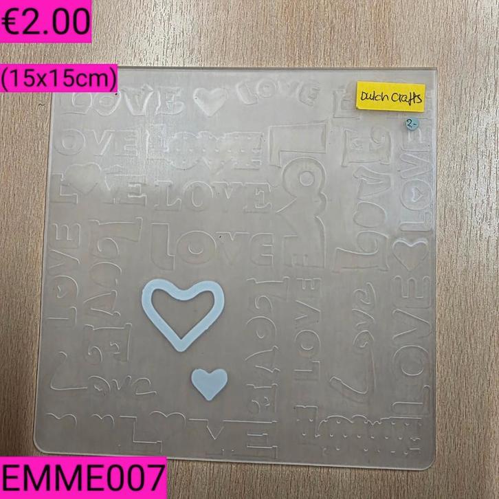 Embossing folders diversen deel 1, Hobby en Vrije tijd, Kaarten | Zelf maken, Zo goed als nieuw, Pons of Mal, Overige thema's