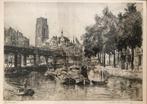 Mooie ets van Martin van Waning (1888-1972) Rotterdam, Antiek en Kunst, Ophalen of Verzenden
