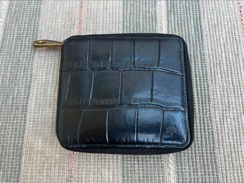 Mulberry Zip Croco Zwart Portemonnee Wallet 100% Origineel, Sieraden, Tassen en Uiterlijk, Portemonnees, Zo goed als nieuw, Zwart
