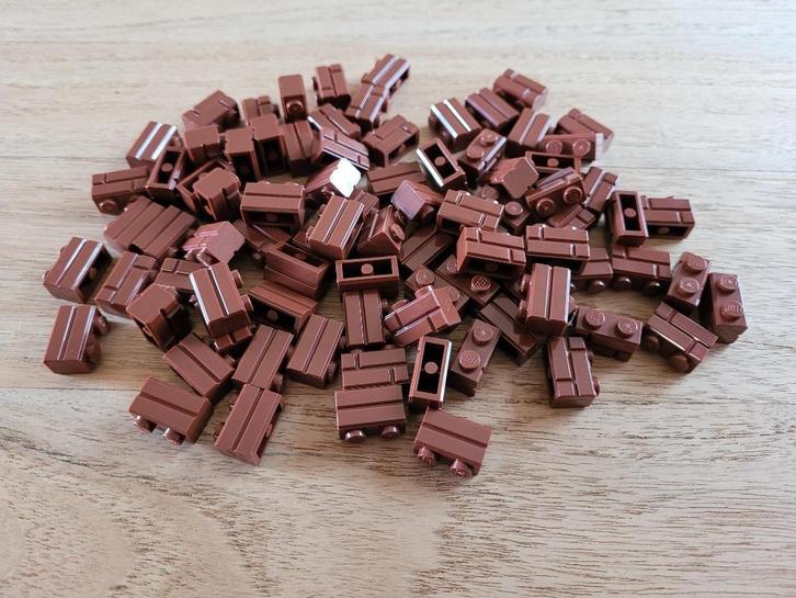 Partij J516=100x Nieuwe bruine Lego Muurstenen 1x2, Kinderen en Baby's, Speelgoed | Duplo en Lego, Nieuw, Lego, Losse stenen, Ophalen of Verzenden