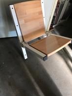 Mooie opklapbare wandzitting van zware kwaliteit/staal+hout, Ophalen, Zo goed als nieuw, Metaal, Inklapbaar