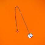 Kettinkje met Halloween Pompoen Kat Hangertje, Verzenden, Wit, Nieuw, Overige materialen