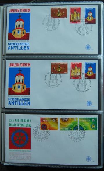 Ned. Antillen 1e dag envelop E128 t/m E136a, uit jaar 1980. beschikbaar voor biedingen