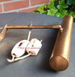 zware oude messing schilderijlamp - Italiaanse stijl (30 cm), Antiek en Kunst, Ophalen of Verzenden