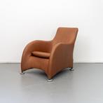 2x Montis Loge Fauteuil Cognac/Bruin - Buffalo Leder, Ophalen of Verzenden, Zo goed als nieuw, Leer