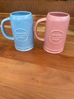 2 Amstel Bier Nieuwe Pullen Mokken Blauw Roze Aardewerk, Ophalen of Verzenden, Nieuw, Pul(len), Amstel