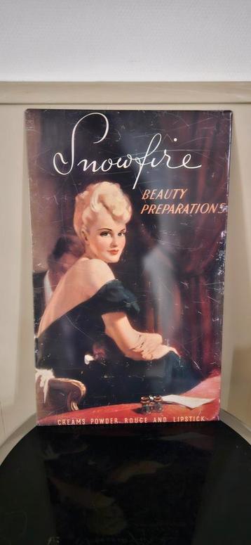 Vintage Snowfire Reclamebord beschikbaar voor biedingen