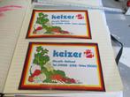 Keizer Waspik Diepvries stickers 2x, Verzenden, Zo goed als nieuw, Bedrijf of Vereniging
