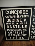 Vintage Parijs Metro Borden 2 dezelfde, Ophalen