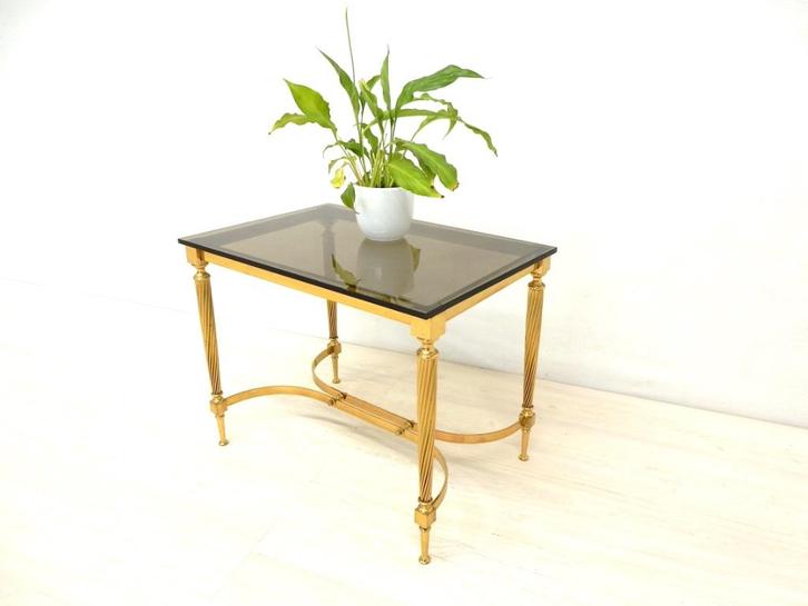 retro vintage bijzettafel hollywood regency goud klassiek, Verzamelen, Retro, Huis en Inrichting, Ophalen of Verzenden