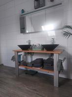 Rvs steunen voor een zwevend badkamer meubel, Huis en Inrichting, Badkamer | Badkamermeubels, Ophalen, Overige typen, 50 tot 100 cm