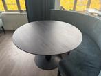 Zwarte ronde eettafel 1,30m in diameter, Ophalen, Gebruikt, Rond, Vijf personen of meer