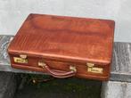 Lederen leer koffer, Ophalen, Gebruikt, 50 tot 60 cm, Leer