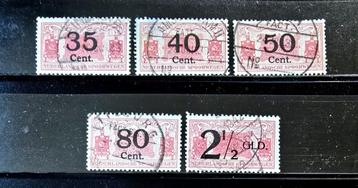 Serie spoorwegzegels Nederlandsche Spoorwegen 1924-1930 beschikbaar voor biedingen