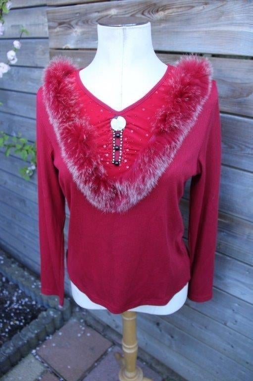 Trui dun rood Bin Yan Fushi mt Xl Vaste prijs, Bin Yan, Maat 46/48 (XL) of groter, Ophalen of Verzenden, Zo goed als nieuw