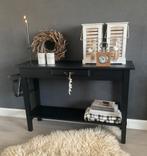 Sidetable Black & Wood & Tuigleer Tafel, Ophalen of Verzenden, Zo goed als nieuw, 25 tot 50 cm, Rechthoekig